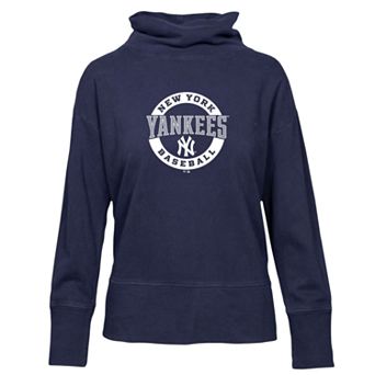 Women's Levelwear Navy New York Yankees Sunset Farm Team Pullover Sweatshirt