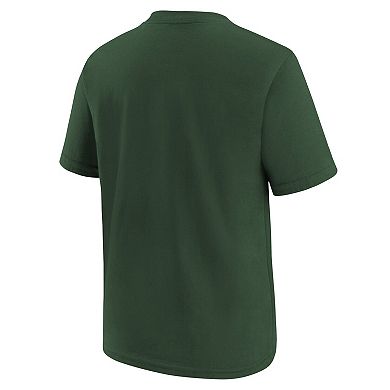 Youth Nike Hunter Green Milwaukee Bucks Vs Block Essential T-Shirt