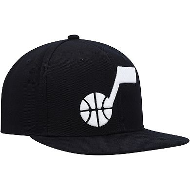 Men's Mitchell & Ness Black Utah Jazz Ground 2.0 Snapback Hat