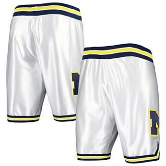 Men's Mitchell & Ness White Michigan Wolverines 1991 Shorts
