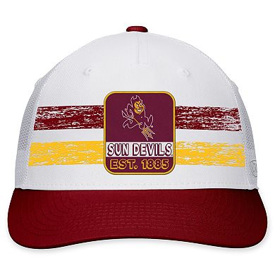 Men's Top of the World White/Maroon Arizona State Sun Devils Retro Fade Snapback Hat
