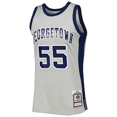 Men's Mitchell & Ness Dikembe Mutombo Gray Georgetown Hoyas Swingman Jersey
