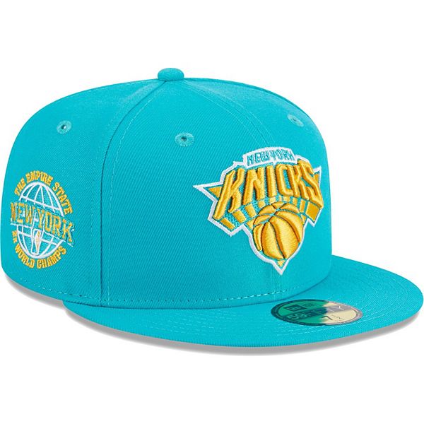 Men's New Era Turquoise New York Knicks 2-Time Champions Breeze Grilled ...