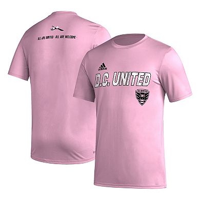 Men's adidas Pink D.C. United Team Jersey Hook AEROREADY T-Shirt