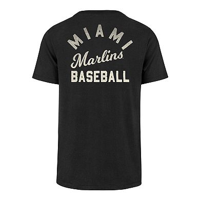 Men's '47 Black Miami Marlins Turn Back Franklin T-Shirt