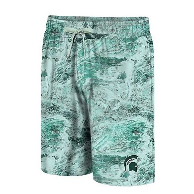 Men's Colosseum Green Michigan State Spartans Realtree Aspect Ohana Swim Shorts