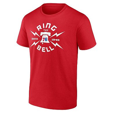 Men's Fanatics Branded Red Philadelphia 76ers Hometown Originals Huddle T-Shirt