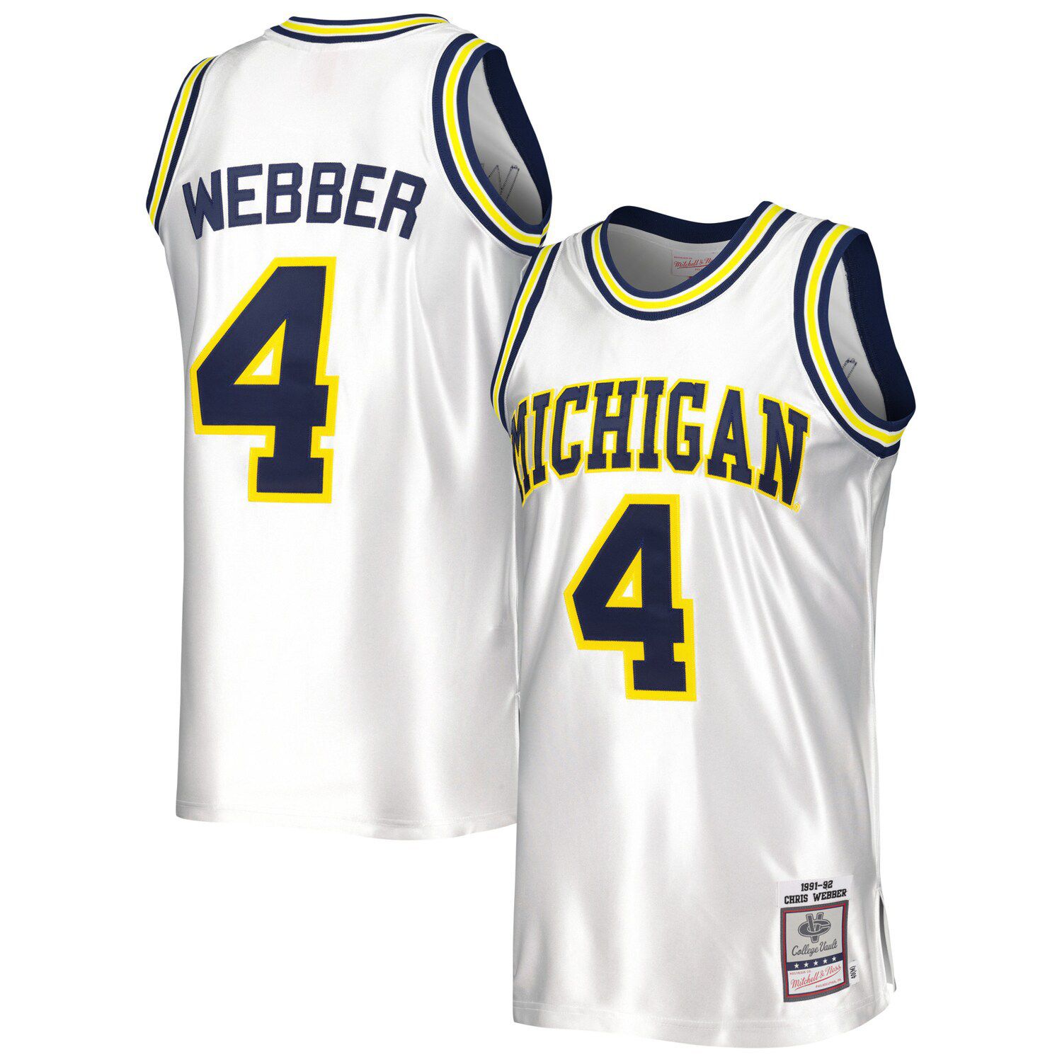 Youth Mitchell & Ness Chris Webber Navy Michigan Wolverines Swingman Replica Jersey