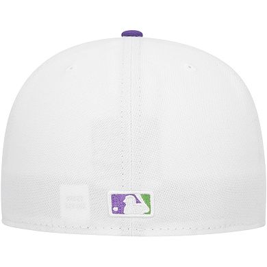 Men's New Era White Atlanta Braves Side Patch 59FIFTY Fitted Hat