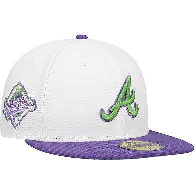 Men's New Era White Atlanta Braves Side Patch 59FIFTY Fitted Hat