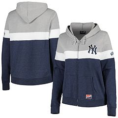 MLB Authentic NY Yankees Hooded Sweatshirt L Gray Dugout Hoody