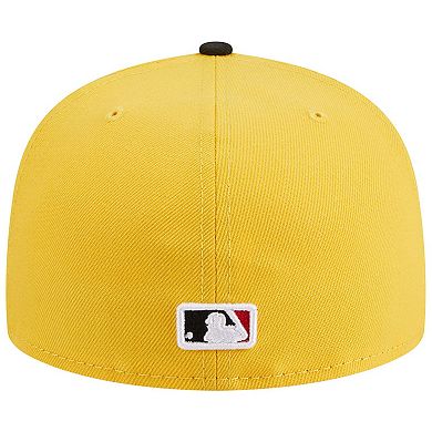 Men's New Era Yellow/Black Los Angeles Dodgers Grilled 59FIFTY Fitted Hat