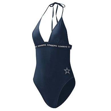 Women's G-III 4Her by Carl Banks Navy Dallas Cowboys Full Count One-Piece Swimsuit