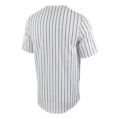 Men's Nike White/Navy Virginia Cavaliers Pinstripe Replica Full-Button Baseball Jersey