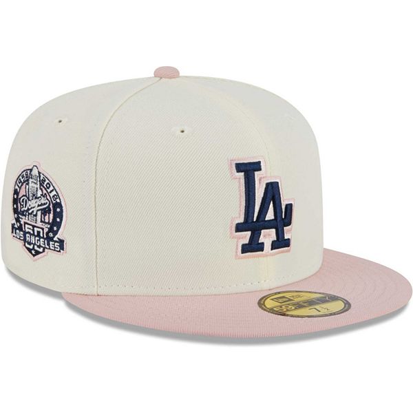 Men's New Era White/Pink Los Angeles Dodgers Chrome Rogue 59FIFTY