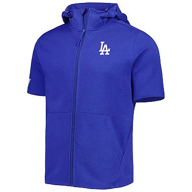 Men's Levelwear Royal Los Angeles Dodgers Recruit Full-Zip Short Sleeve Hoodie