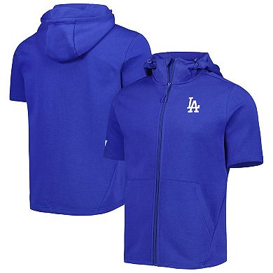 Men's Levelwear Royal Los Angeles Dodgers Recruit Full-Zip Short Sleeve Hoodie