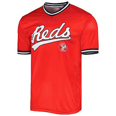 Men's Stitches Red Cincinnati Reds Cooperstown Collection Team Jersey