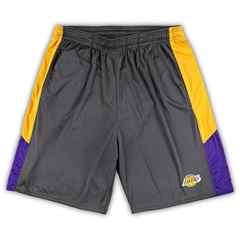 Men's Fanatics Branded Gray Los Angeles Lakers Big & Tall Shorts