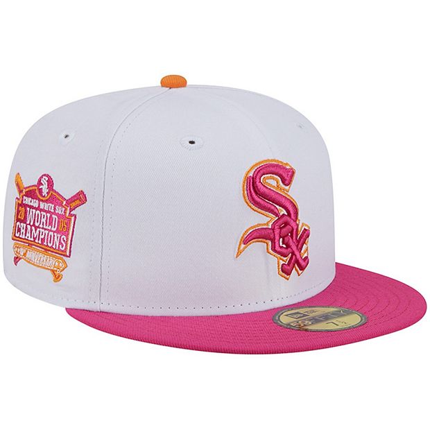 Men's New Era White/Pink Chicago White Sox 2005 World Champions 59FIFTY  Fitted Hat