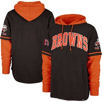 Men's '47 Brown Cleveland Browns Shortstop Pullover Hoodie
