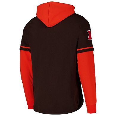 Men's '47 Brown Cleveland Browns Shortstop Pullover Hoodie