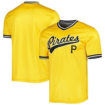 Men's Stitches Yellow Pittsburgh Pirates Cooperstown Collection Team Jersey