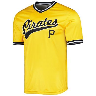 Men's Stitches Yellow Pittsburgh Pirates Cooperstown Collection Team Jersey