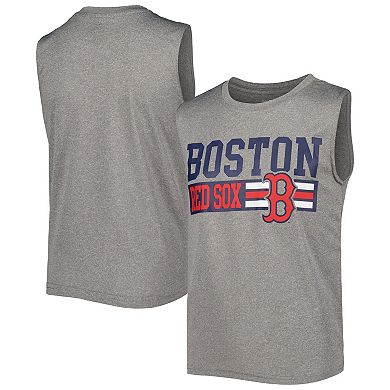 Youth Heather Gray Boston Red Sox Sleeveless T-Shirt
