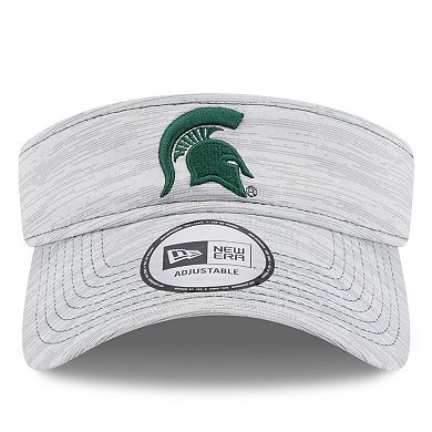 Men's New Era Gray Michigan State Spartans Logo Adjustable Visor