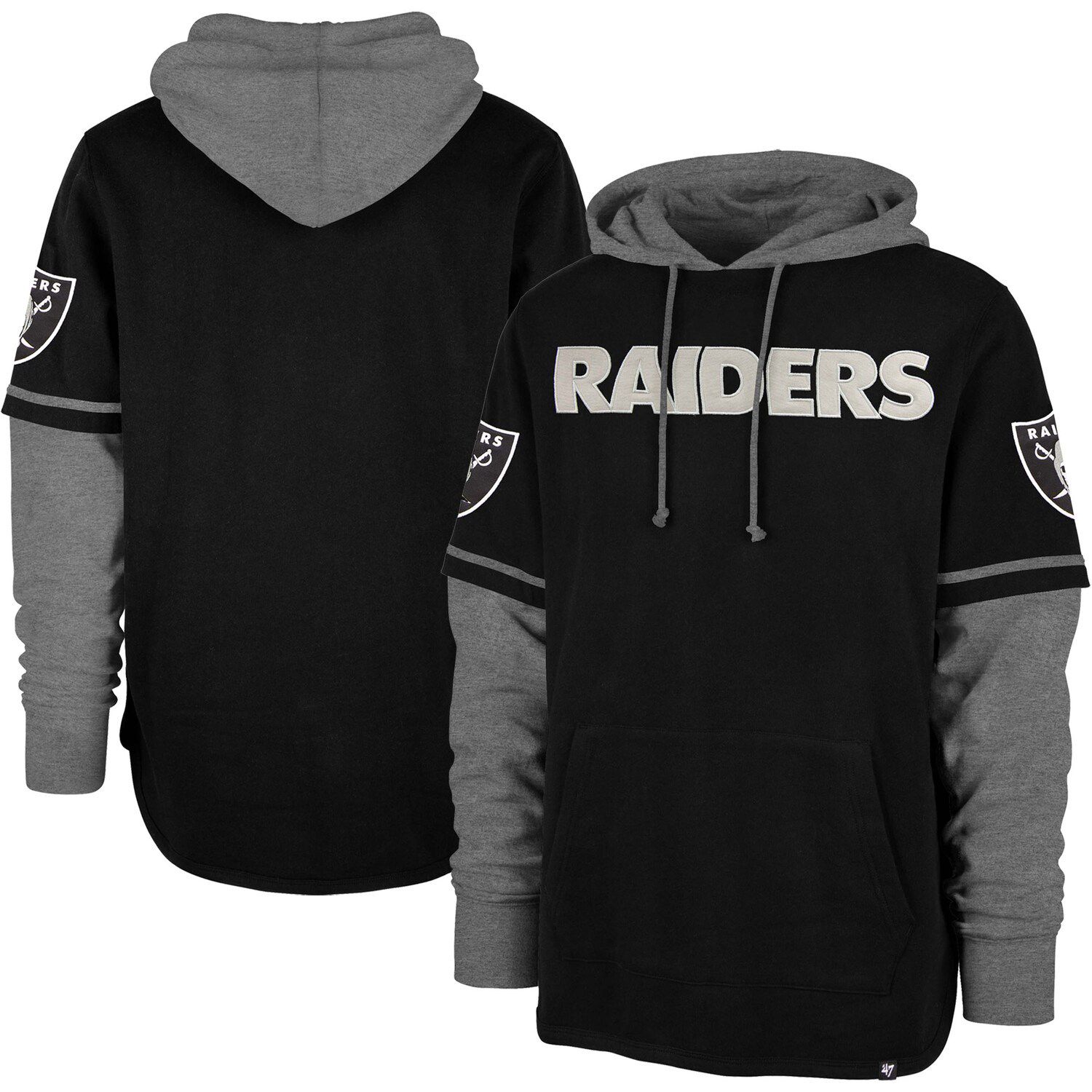 Men's New Era Black Las Vegas Raiders Combine Stated Pullover Hoodie