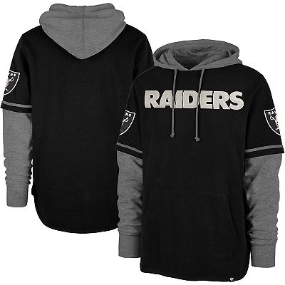 Men s 47 Black Las Vegas Raiders Shortstop Pullover Hoodie