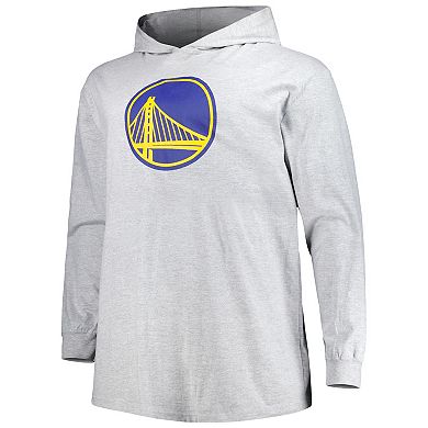 Men's Fanatics Branded Heather Gray Golden State Warriors Big & Tall Pullover Hoodie