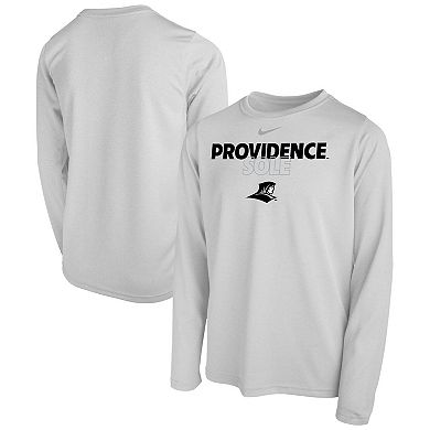 Youth Nike  White Providence Friars 2023 On Court Sole Bench T-Shirt