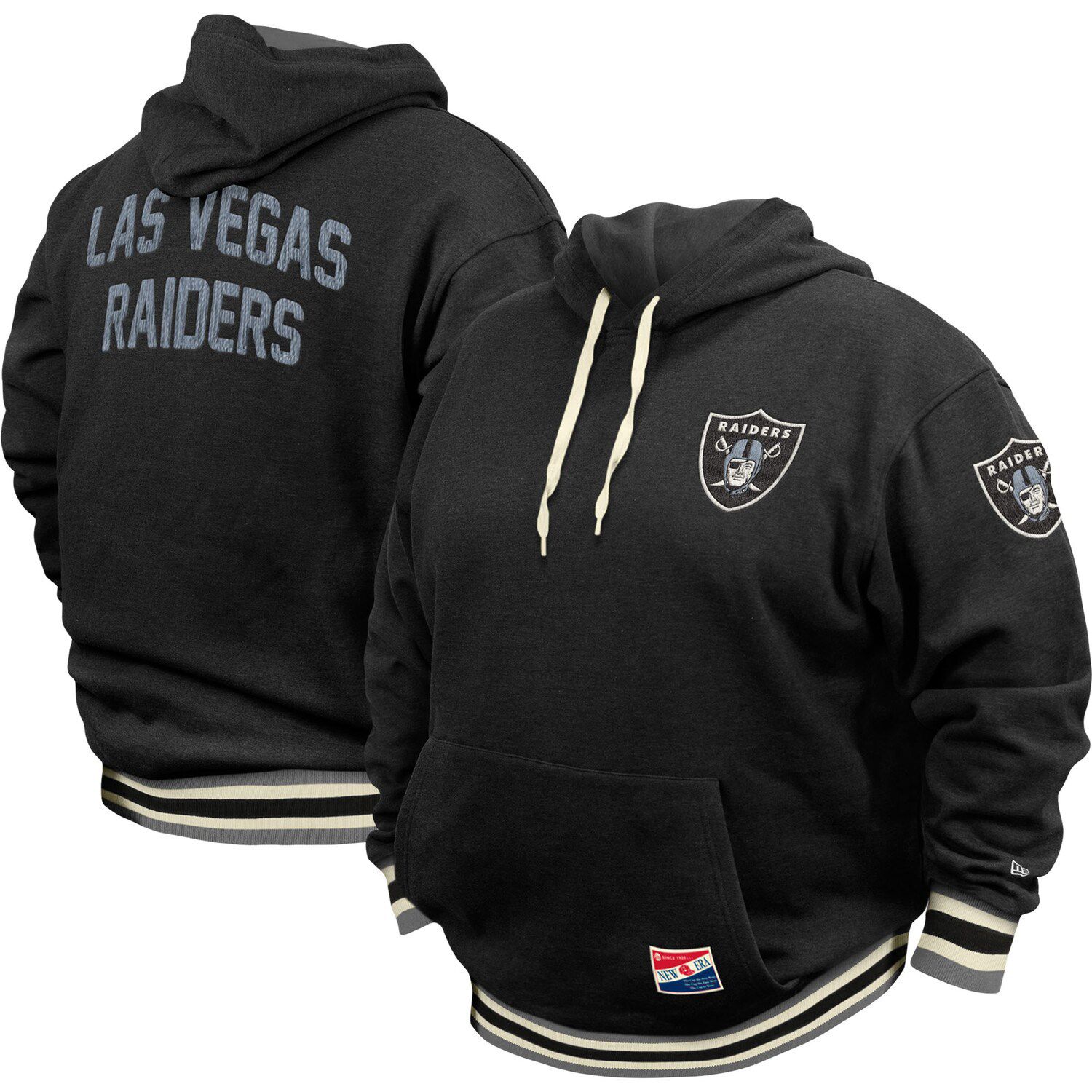 Men's Las Vegas Raiders New Era Black Combine Authentic Stadium Logo  Pullover Hoodie