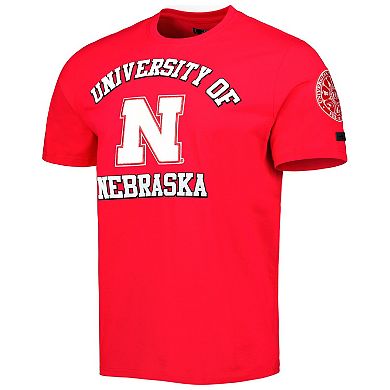 Men's Pro Standard Scarlet Nebraska Huskers Classic Stacked Logo T-Shirt