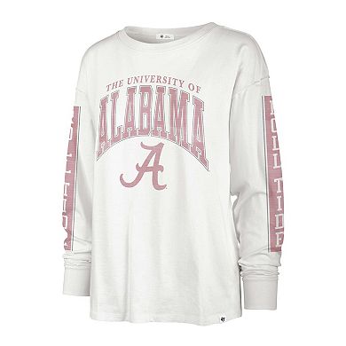 Women's '47 White Alabama Crimson Tide Statement SOA 3-Hit Long Sleeve T-Shirt