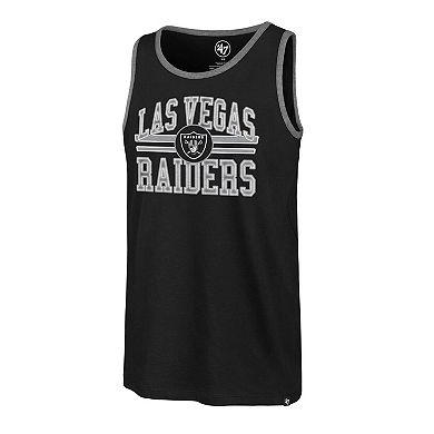 Men's '47 Black Las Vegas Raiders Winger Franklin Tank Top