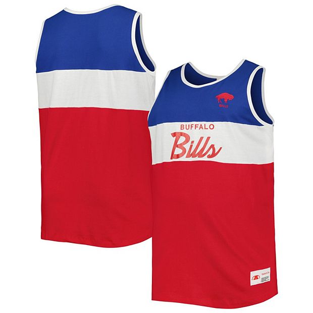 Men's Mitchell & Ness Royal/Red Buffalo Bills Split Body Tank Top