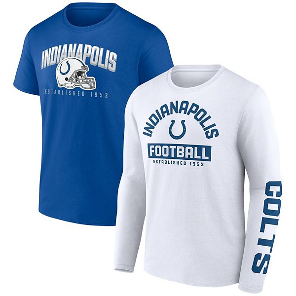 Men's Fanatics Branded Royal/White Indianapolis Colts Long and Short ...