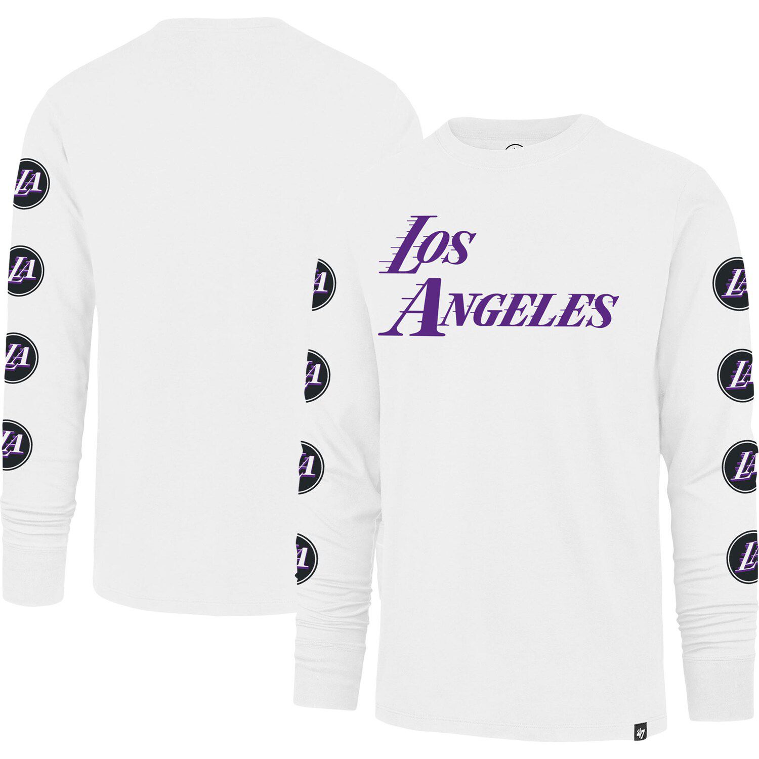 New Era Purple Los Angeles Lakers Plus Size 2022/23 City Edition Bi-Blend Long Sleeve Hoodie T-Shirt