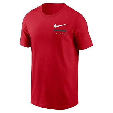 Men's Nike Red Washington Nationals Over the Shoulder T-Shirt