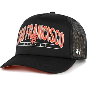 Men's '47 Black San Francisco Giants Backhaul Foam Trucker Snapback Hat