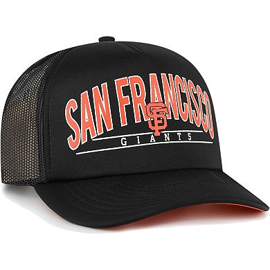 Men's '47 Black San Francisco Giants Backhaul Foam Trucker Snapback Hat