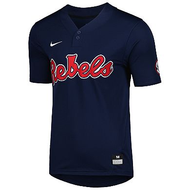 Men's Nike Navy Ole Miss Rebels 2-Button Replica Baseball Jersey