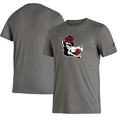 Men's Adidas Heathered Gray Louisville Cardinals Vintage Logo Tri-Blend T-Shirt Size: Small