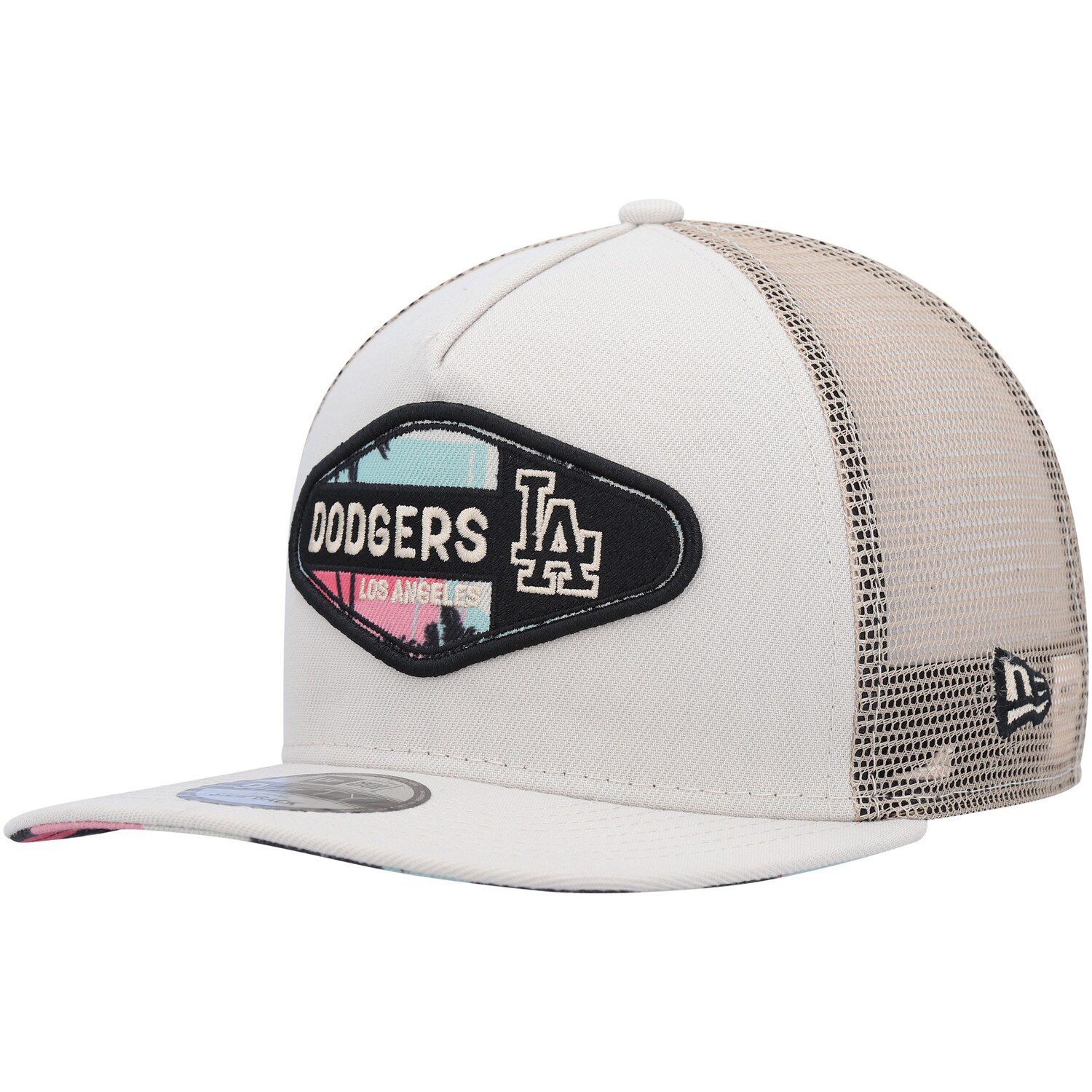 Men's New Era Cream Dallas Cowboys Chrome A-Frame 9FORTY Snapback Hat