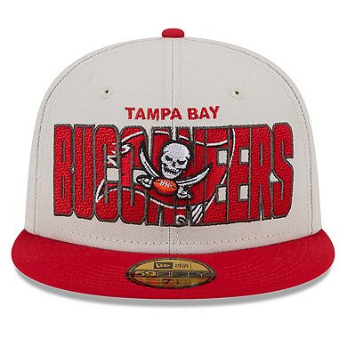 Men's New Era Stone/Red Tampa Bay Buccaneers 2023 NFL Draft On Stage 59FIFTY Fitted Hat