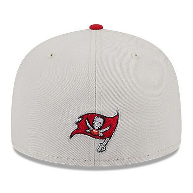 Men's New Era Stone/Red Tampa Bay Buccaneers 2023 NFL Draft On Stage 59FIFTY Fitted Hat