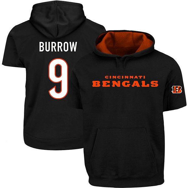 Profile Joe Burrow Black Cincinnati Bengals Big & Tall Short Sleeve Pullover Hoodie